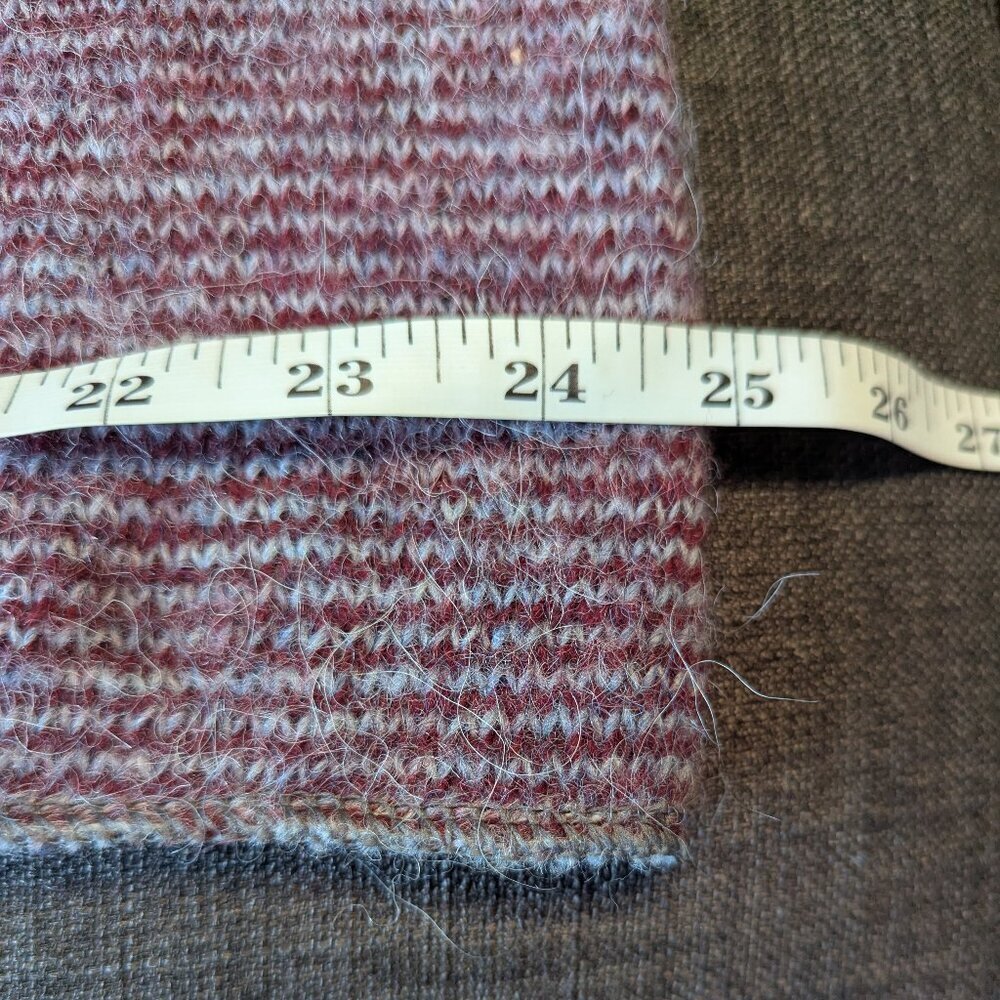 Kidka Icelandic Wool Marled Pink/Purple & Grey Knit Cowl Scarf Snood - Picture 4 of 5